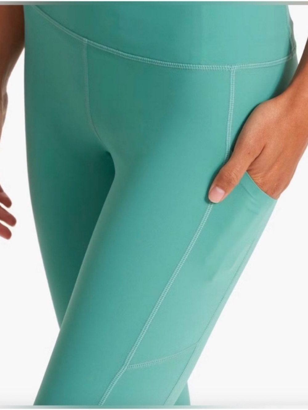 Vuori Stride Leggings High-Rise Basil Green Active Performance - Picture 3 of 8